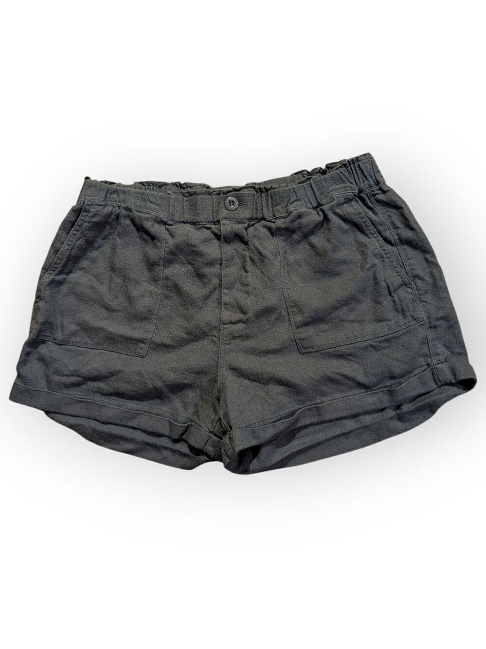 Blank NYC Gray Linen Blend Shorts Medium